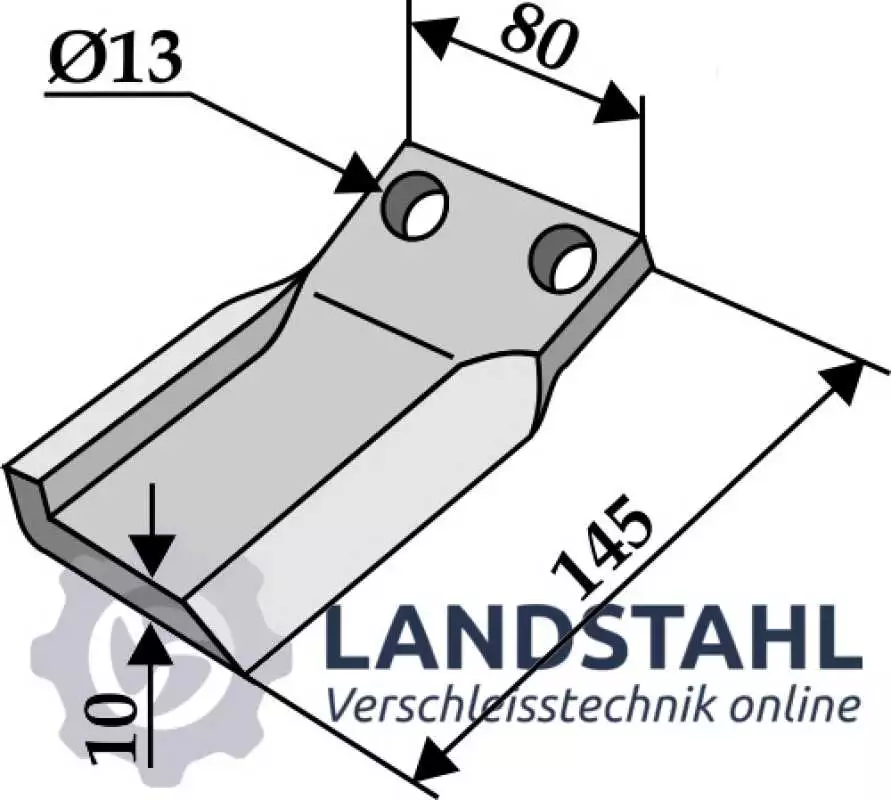 Wechselklinge 145x80mm, links